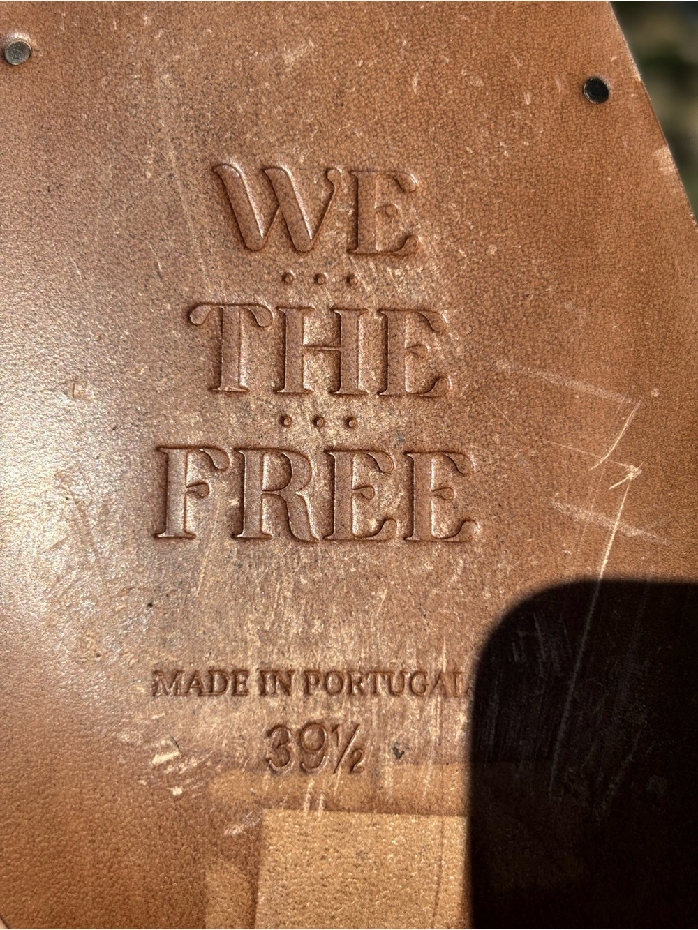 We The Free Cream Leather Western Ankle Boots with Tan Trim - Picture 12 of 14